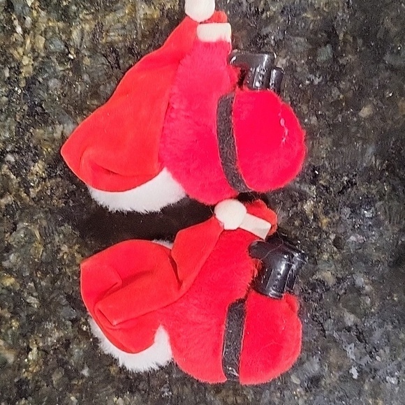 2 Christmas Santa Ornaments Vintage Clip On Tree or Candle Red 1979 Dan-Dee - Picture 2 of 4
